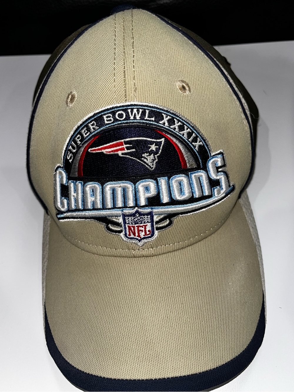 New England Patriots Super Bowl XXXIX Champions Khaki Baseball Cap